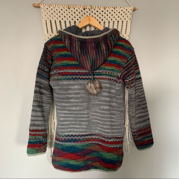 Laundromat Handmade in Nepal 100% Wool Zip Hoodie - Picture 15 of 16